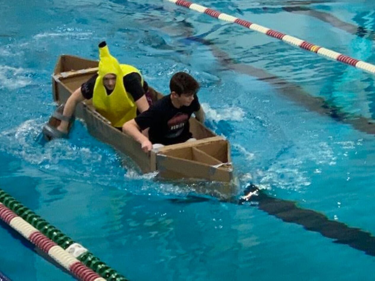 Brock Woodcock and Sebastion Vitt paddle